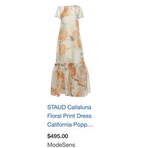 CALLUNA DRESS CALIFORNIA POPPY IVORY